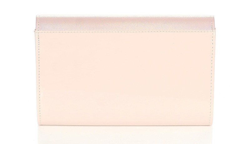 SALVARE Duża jasno różowa torebka kopertówka na pasku