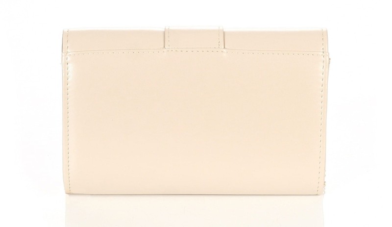 SALVARE Matowa beżowa torebka kopertówka na łańcuszku