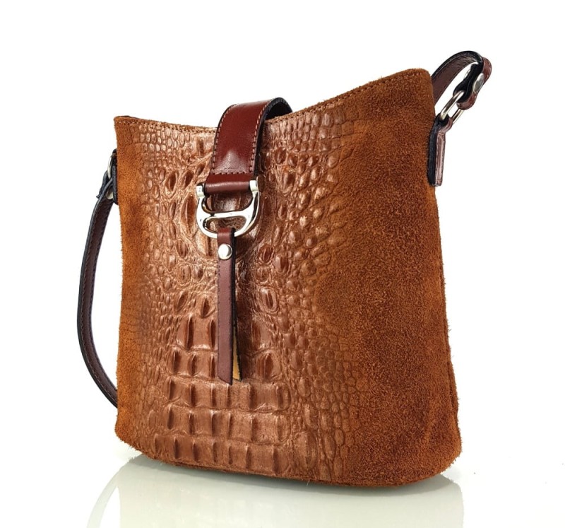 Skórzana brązowa torebka SS7