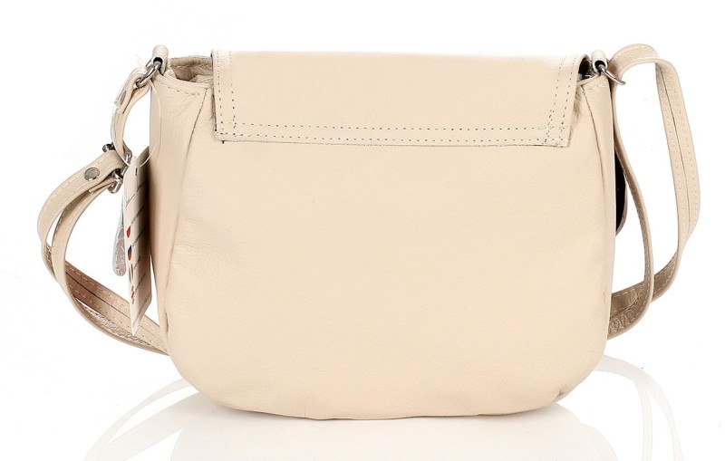 Vera Pelle Torebka skórzana listonoszka z frędzlami