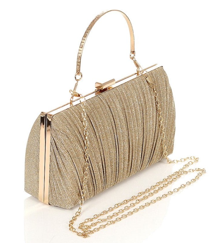Gallantry Paris Efektowna złota torebka wieczorowa