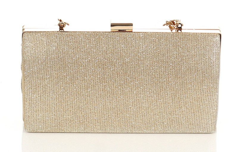 Gallantry Paris Efektowna złota torebka wieczorowa