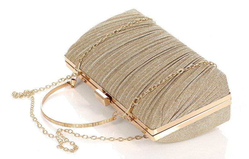 Gallantry Paris Efektowna złota torebka wieczorowa