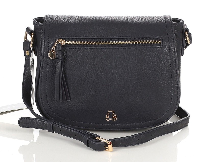 Torebka listonoszka z klapą granatowa Lulu Castagnette