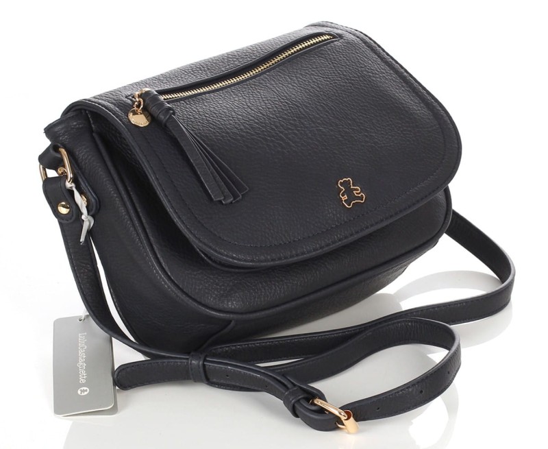 Torebka listonoszka z klapą granatowa Lulu Castagnette