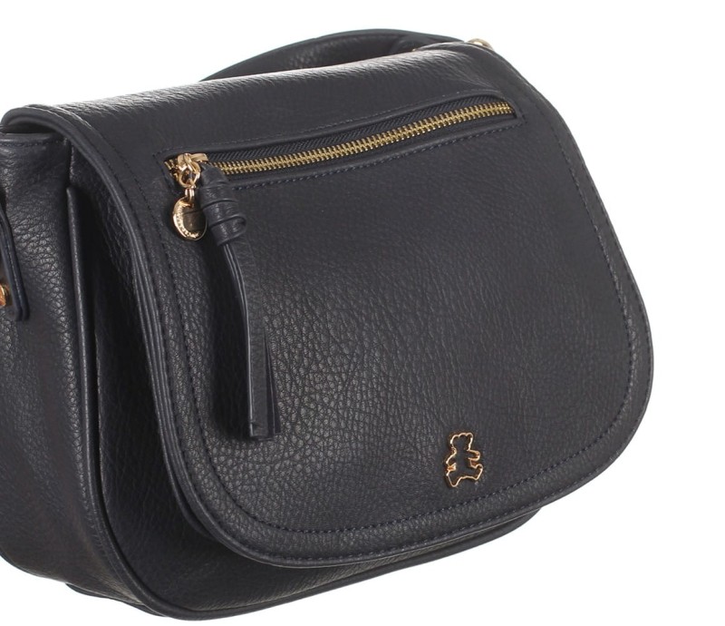 Torebka listonoszka z klapą granatowa Lulu Castagnette