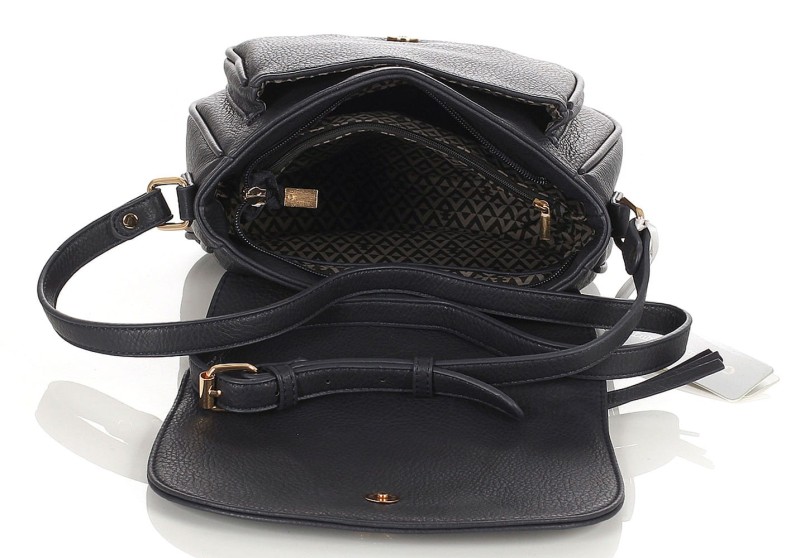 Torebka listonoszka z klapą granatowa Lulu Castagnette