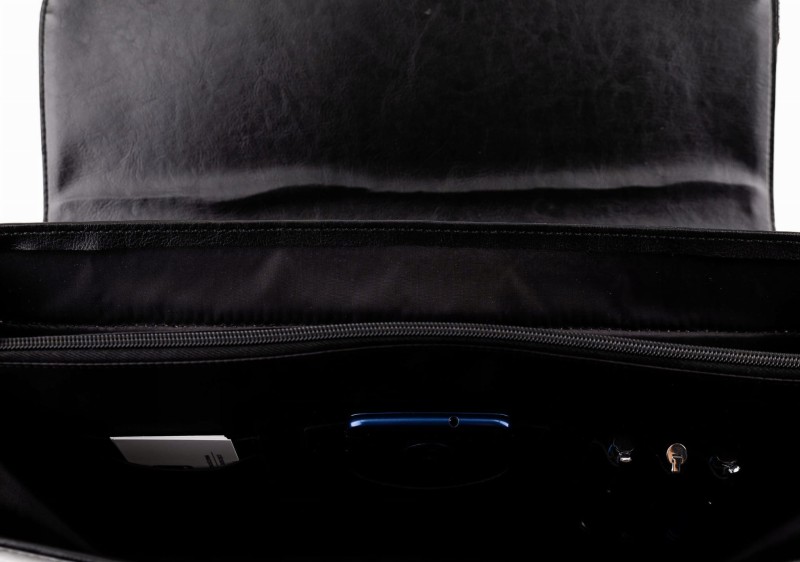 Czarna teczka męska AKTÓWKA neseser T08