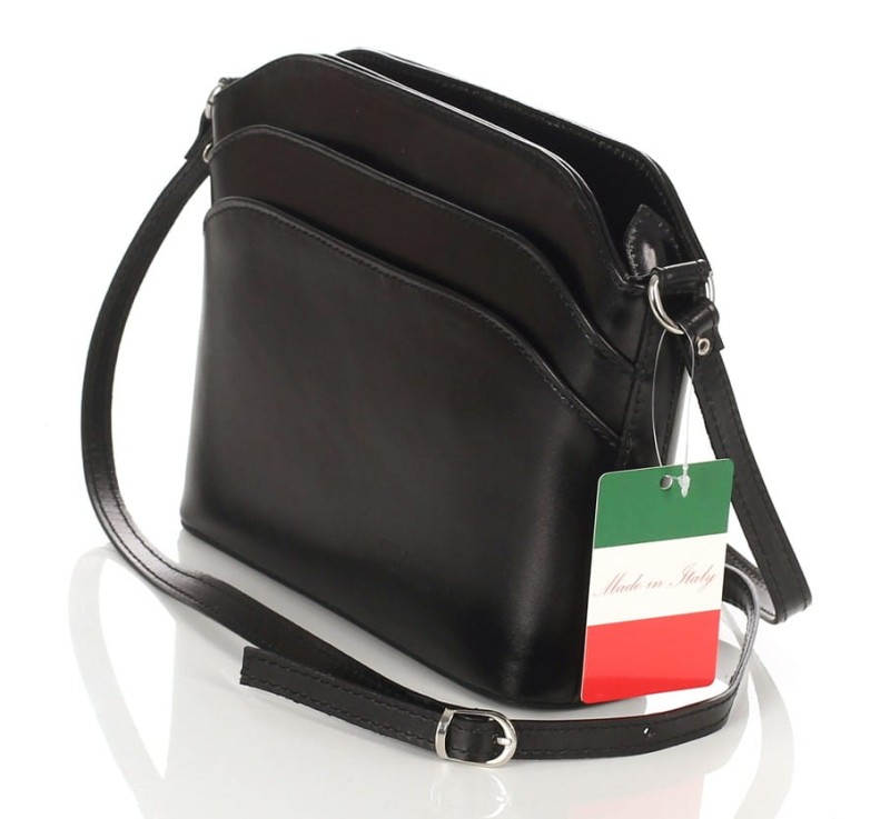 VERA PELLE ITALY Skórzana torebka listonoszka Elegancka Klasyczna