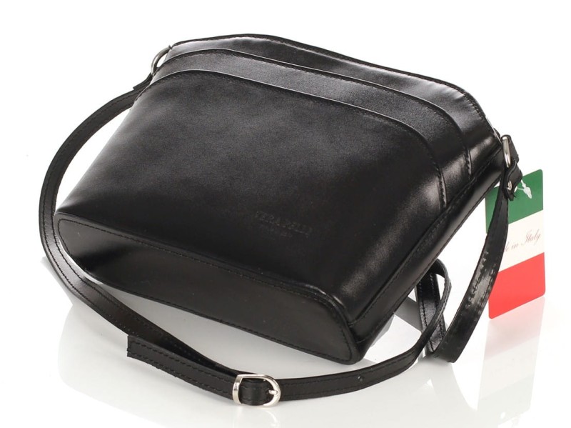 VERA PELLE ITALY Skórzana torebka listonoszka Elegancka Klasyczna