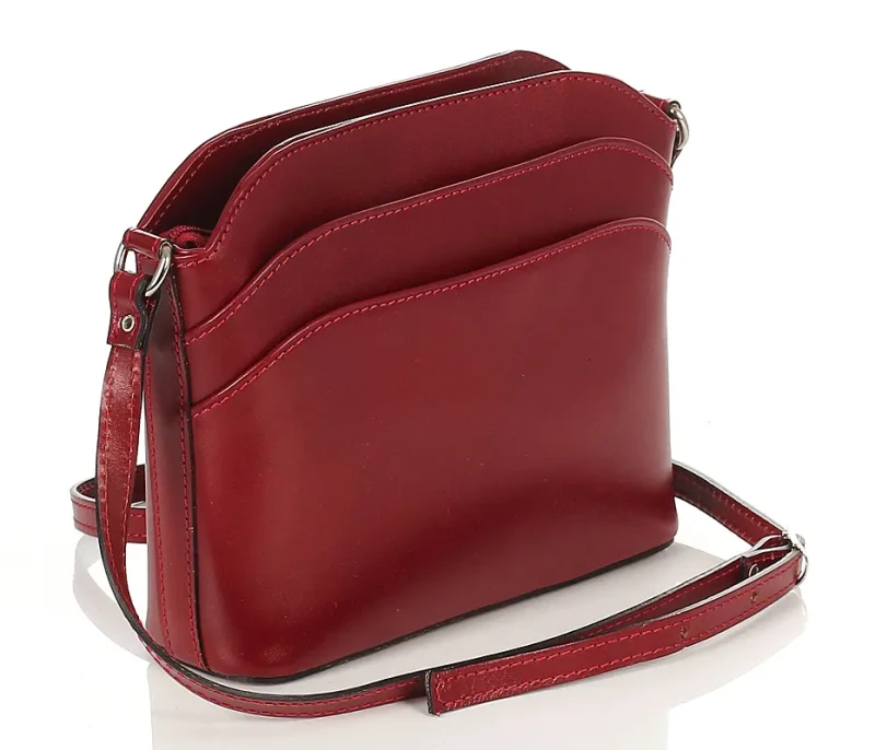 VERA PELLE ITALY Skórzana torebka listonoszka Elegancka Klasyczna