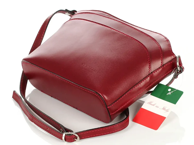 VERA PELLE ITALY Skórzana torebka listonoszka Elegancka Klasyczna