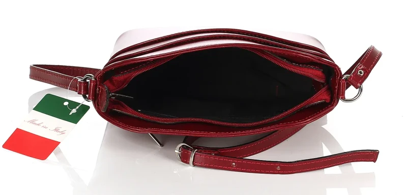 VERA PELLE ITALY Skórzana torebka listonoszka Elegancka Klasyczna