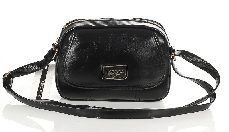 Czarna torebka listonoszka Monnari Dwie komory