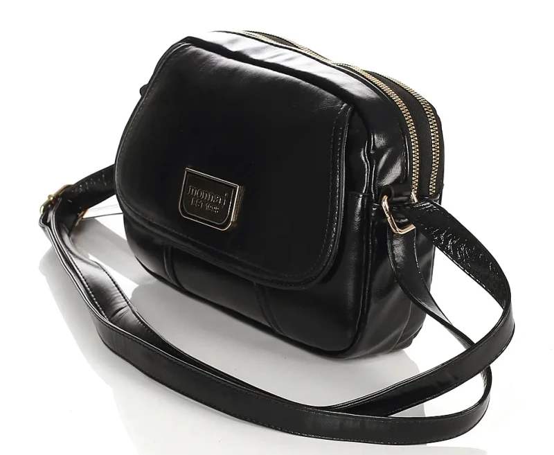 Czarna torebka listonoszka Monnari Dwie komory