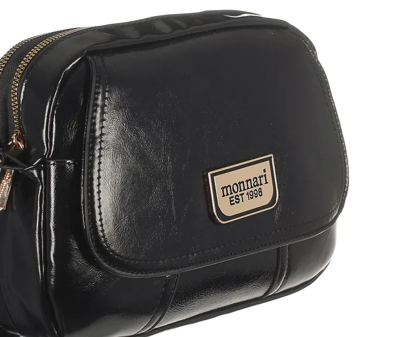 Czarna torebka listonoszka Monnari Dwie komory