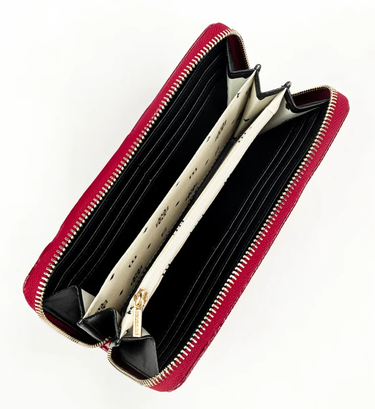 Czerwony portfel Monnari Skóra ekologiczna Piórnik Lakier