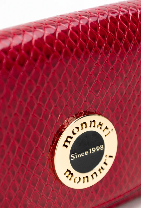 Czerwony portfel Monnari Skóra ekologiczna Lakier