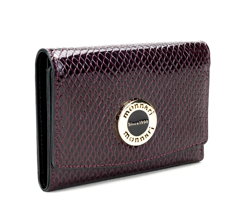 Fioletowy portfel Monnari Skóra ekologiczna Lakier