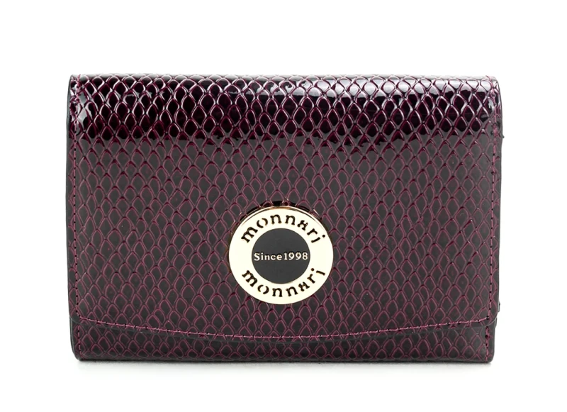 Fioletowy portfel Monnari Skóra ekologiczna Lakier