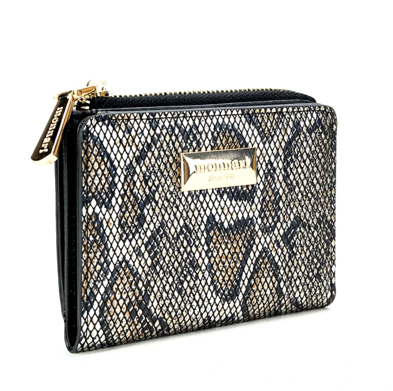 Czarno złoty portfel damski Monnari Mały Zgrabny