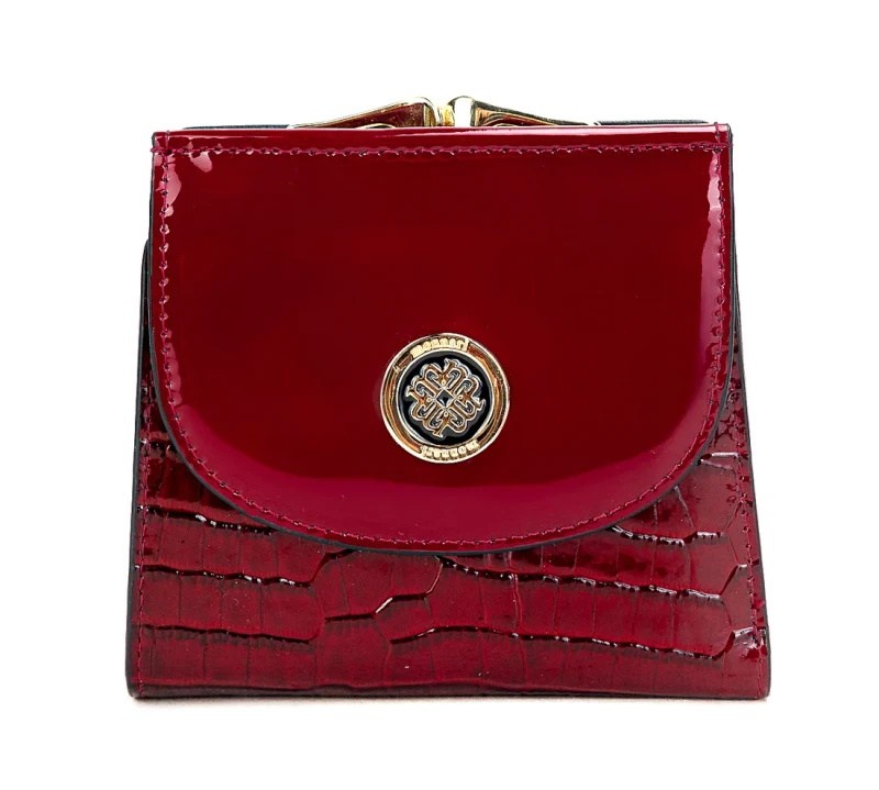 Monnari Portfel Skórzany damski Czerwony Bilonówka