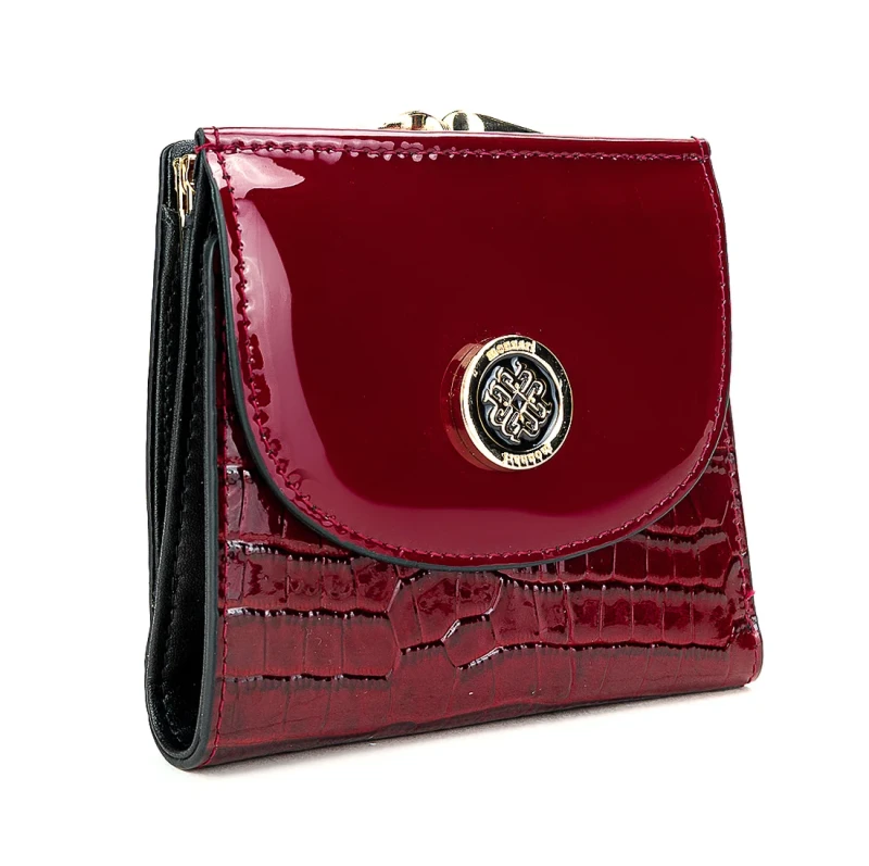 Monnari Portfel Skórzany damski Czerwony Bilonówka