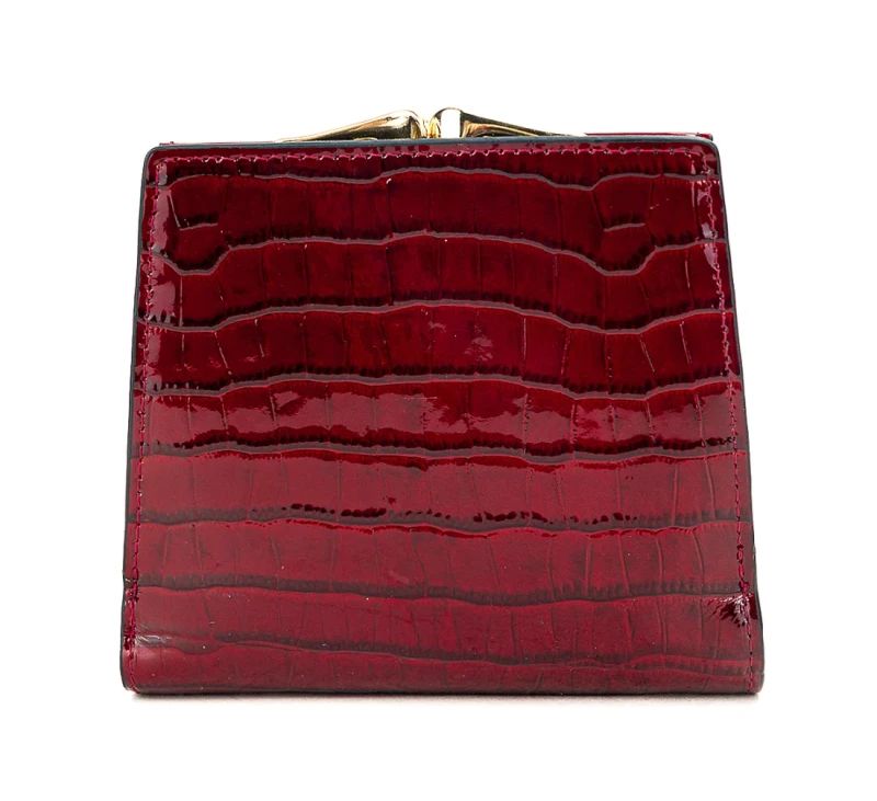 Monnari Portfel Skórzany damski Czerwony Bilonówka