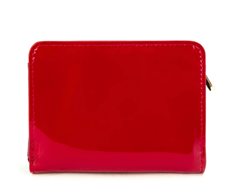 Monnari Skórzany czerwony portfel damski Praktyczny
