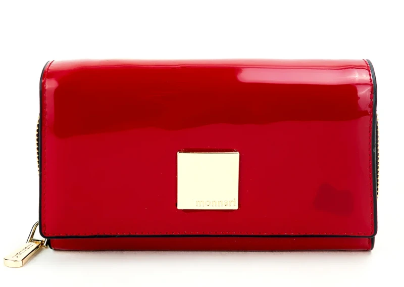 Czerwony skórzany portfel damski Monnari Premium