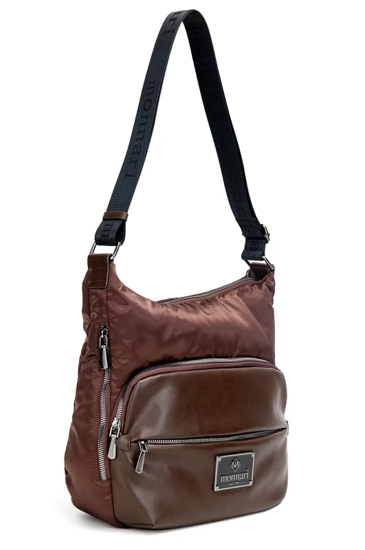 Monnari Brązowa torebka worek na długim pasku