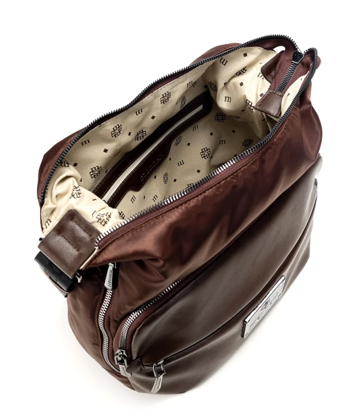 Monnari Brązowa torebka worek na długim pasku