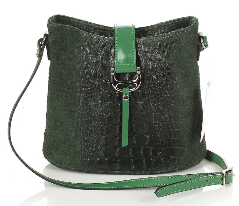 Skórzana zielona torebka SS7