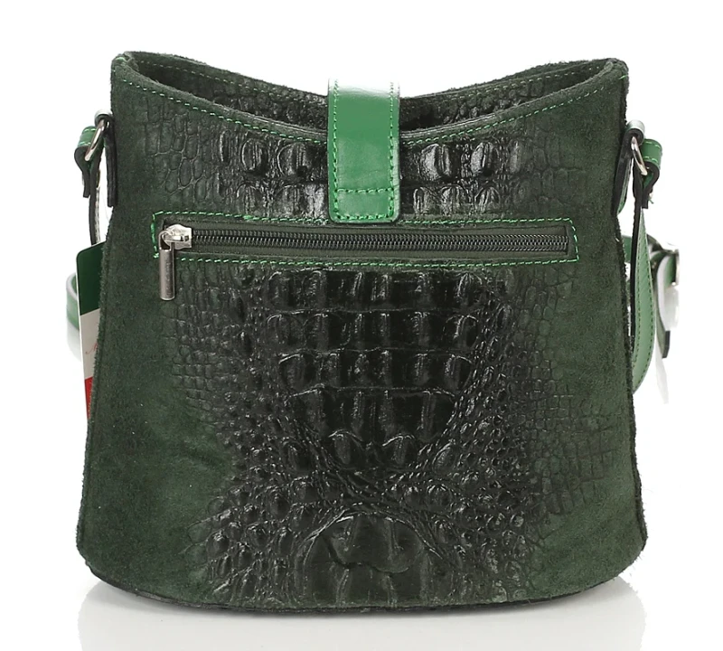 Skórzana zielona torebka SS7