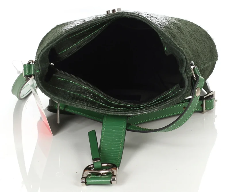 Skórzana zielona torebka SS7