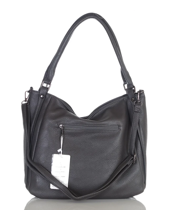 Torebka damska na wygodnych rączkach | Eko skóra | Szara