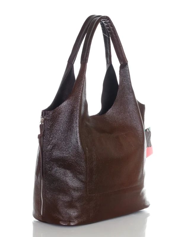 VERA PELLE Włoska skórzana torebka shopper 2w1 Skóra naturalna