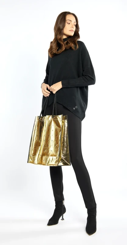 Monnari torba na zakupy Shopper Bag Złota Logo
