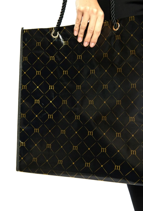 Monnari torba na zakupy Shopper Bag Czarna Logo