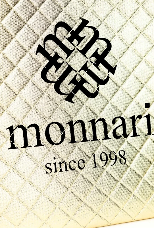 Monnari torba na zakupy Shopper Bag Złota Pikowana Logo