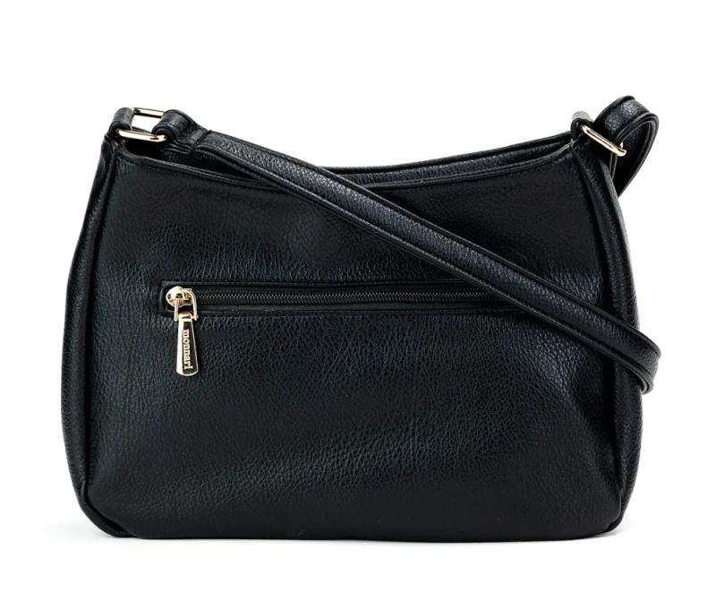 MONNARI Torebka Listonoszka Czarna Zgrabna Długi Pasek