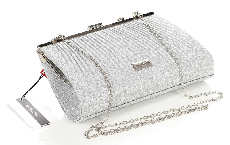 MONNARI Torebka wizytowa KOPERTÓWKA Rączka + Łańcuszek