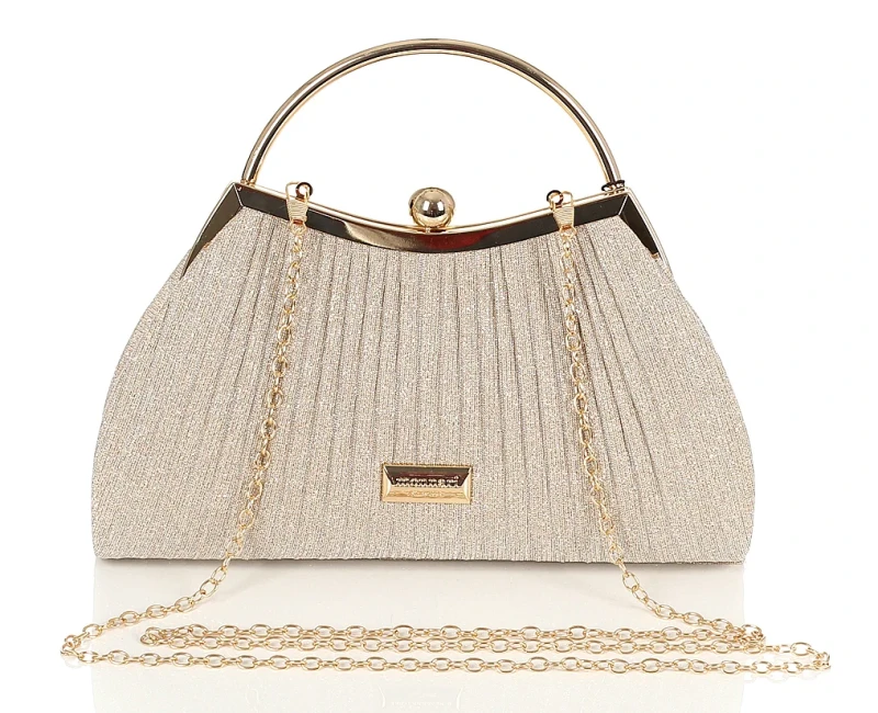 Monnari Torebka kopertówka beżowa Rączka i Łańcuszek Wizytowa