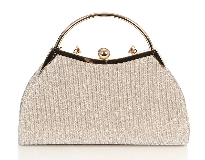 Monnari Torebka kopertówka beżowa Rączka i Łańcuszek Wizytowa