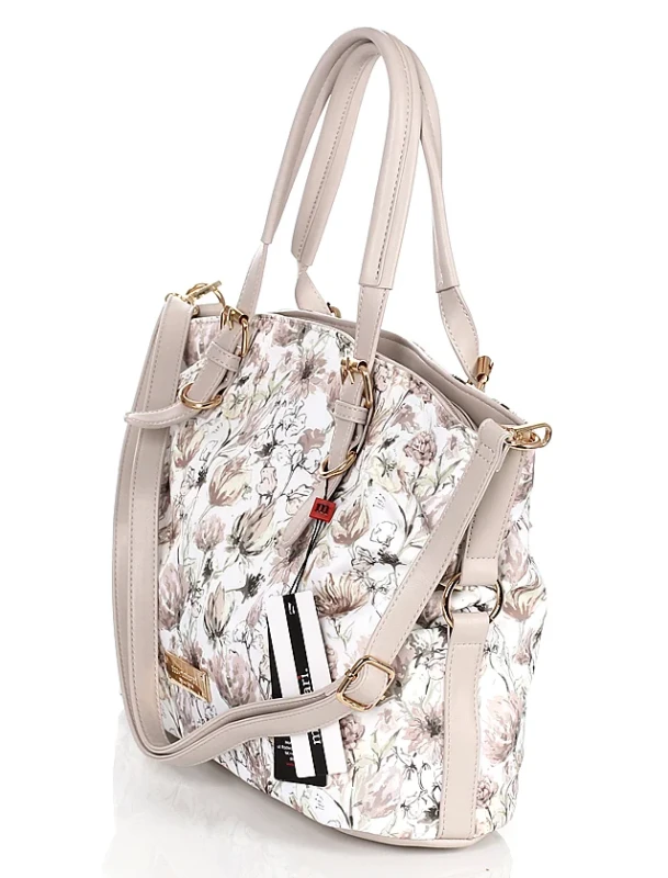MONNARI Piękna wiosenna torebka damska w kwiaty Shopper