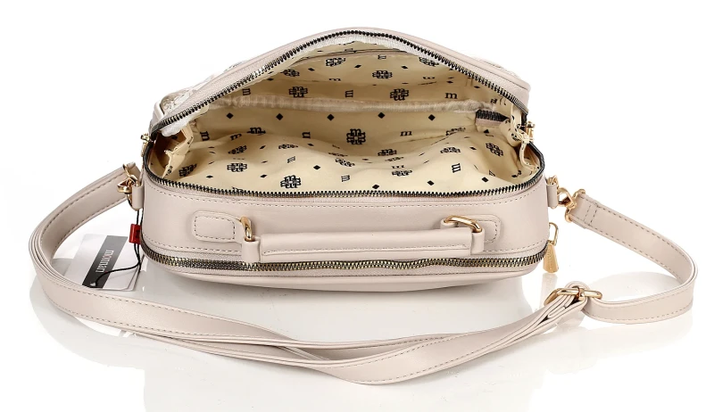 MONNARI Torebka listonoszka damska dwumorowa Kuferek Kwiaty