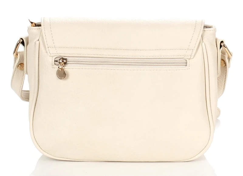 Lulu Castagnette Torebka damska listonoszka | Kremowa | Z klapą | Na pasku | Misie
