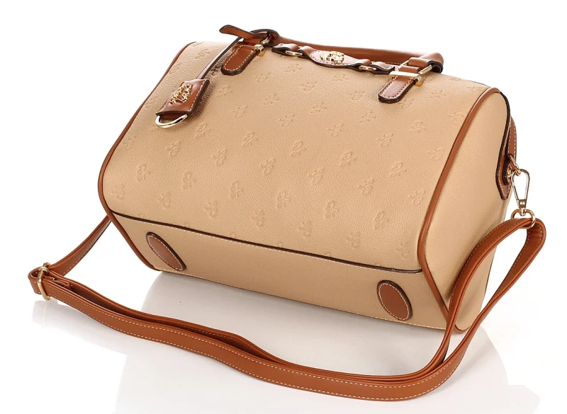 Lulu Castagnette Torebka damska kuferek Logo Tłoczenia Pasek