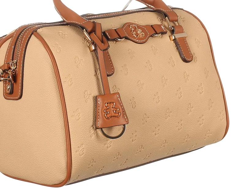 Lulu Castagnette Torebka damska kuferek Logo Tłoczenia Pasek