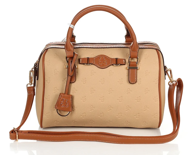 Lulu Castagnette Torebka damska kuferek Logo Tłoczenia Pasek